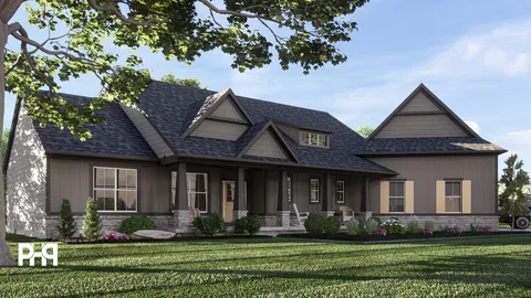 The Anderson house plan, exterior view 4
